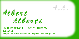 albert alberti business card